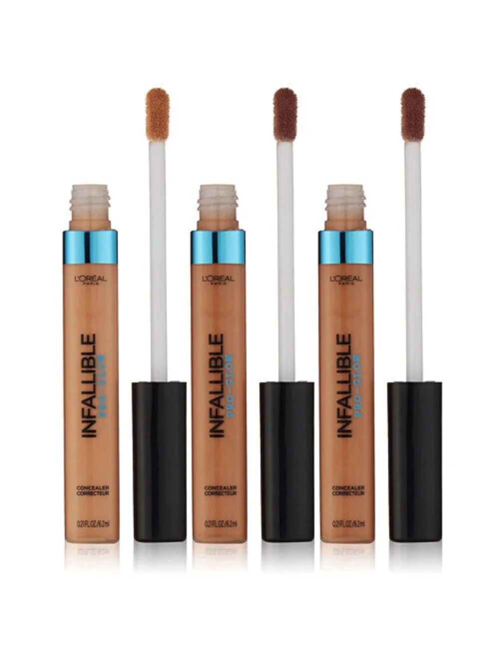 3-Pack NEW L'Oreal Infallible Pro-Glow Concealer 07 Creme Cafe 08 Cocoa SEALED